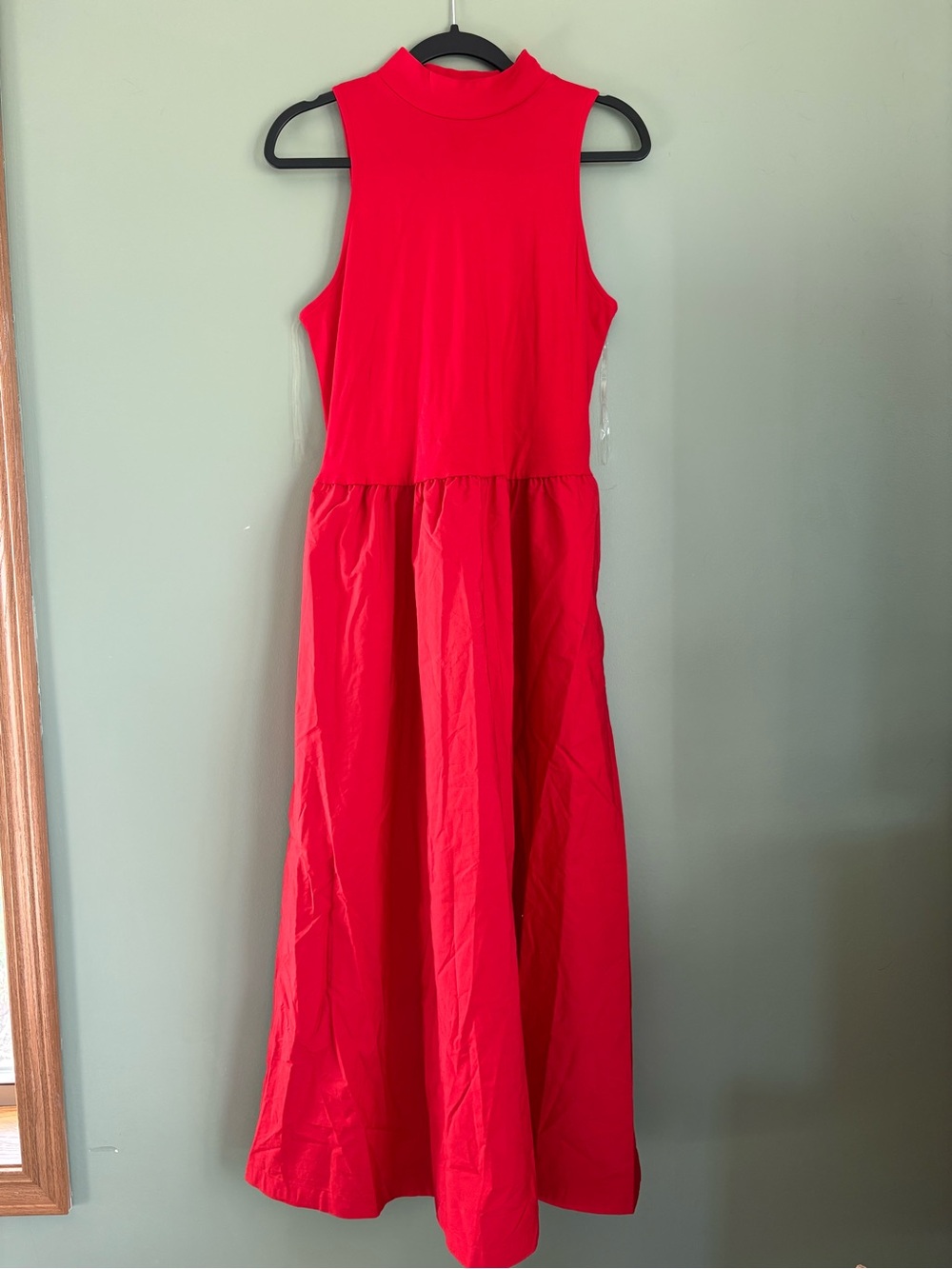 a new day Vibrant Red Sleeveless Mock Neck Maxi Dress